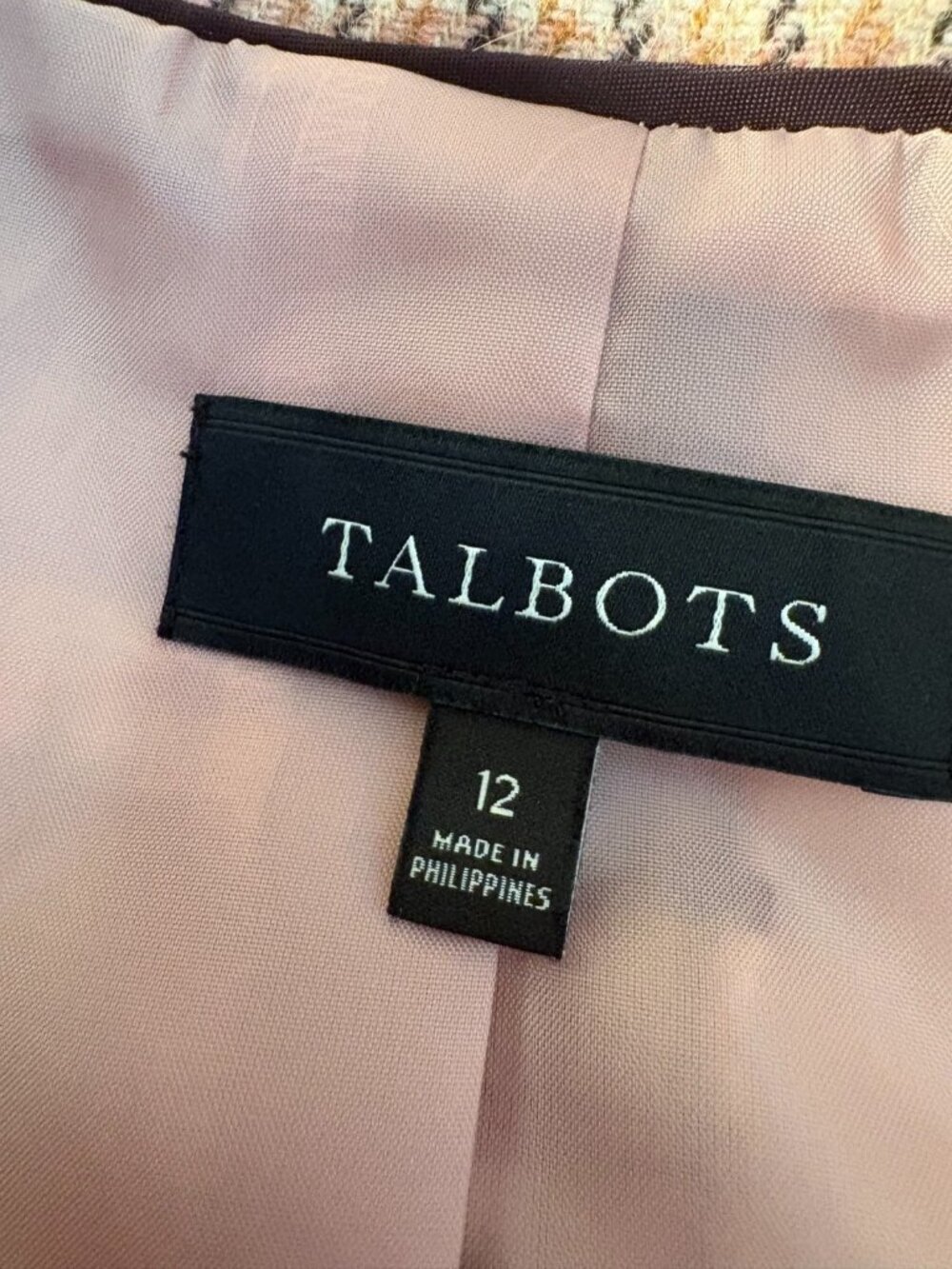 Talbots Wool Blend Plaid Blazer Size 12 Crest Button Lined Academic Equestrian - Picture 11 of 15